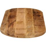 Stolna ploča 110x50x3 8 cm ovalna od masivnog grubog drva manga | shoptok.hr