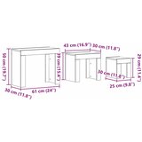  Stolovi za slaganje 3 pcs Crni hrast Konstruirano drvo | shoptok.hr