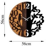 WALLXPERT Zidni sat 71, 56 cm, Smeđe-crni | Eponuda.ba