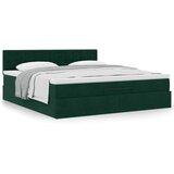  Otomanski krevet s madracem tamnozeleni 180x200 cm baršunasti | Eponuda.com