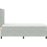 vidaXL Box Spring Postelja s Blazino Svetlo Siva 80x200 cm Žamet | Shoptok.si