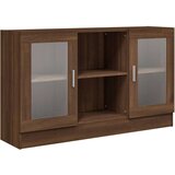 vidaXL vitrina boja smeđeg hrasta 120x30,5x70 cm od konstruiranog drva | shoptok.hr