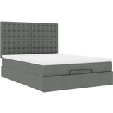 vidaXL otomanski krevet s madracem i LED tamnosivi 140x190 cm tkanine | shoptok.hr