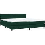 Box Spring krevet s madracem tamno zeleni 180x220 cm baršun | Eponuda.ba