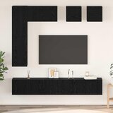  Set TV komoda 8 kom. Crni hrast Konstruirano drvo Crna 190,5 x 28,5 x 151 cm Cijene