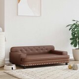  Krevet za pse smeđi 90 x 53 x 30 cm od umjetne kože | shoptok.hr