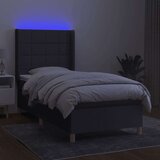  Box spring s madracem LED tamnosivi 90x200 cm tkanina | shoptok.hr