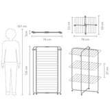 Brabantia Mat črno stojalo za sušenje perila 23 m HangOn Tower – | Shoptok.si
