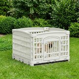  Igraonica za pse s 4 panela 122 x 106,5 x 82 cm Plastika Bijela | shoptok.hr
