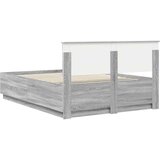  Okvir za krevet S LED lampica Siva Sonoma 160 x 200 cm - Sivi hrast sonoma 160 x 200 cm | shoptok.hr