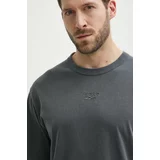 Reebok Bombažna kratka majica moška, siva barva, 100200155