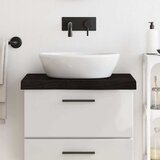  Kupaonska radna ploča tamnosmeđa 60x60x(2-6) cm masivno drvo | shoptok.hr