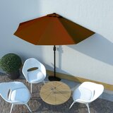 vidaXL Balkonski senčnik z aluminijastim drogom terakota 270x135x245cm Cene