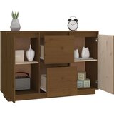  Komoda medeno rjava 111x34x75 cm trdna borovina, (20654348) | Shoptok.si