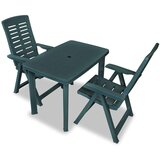 Bistro 3-dijelni bistro set od plastike zeleni Cijene