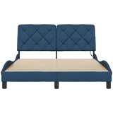  Okvir kreveta s LED-om bez madraca Plava 120x200 cm Tkanina | shoptok.hr