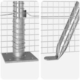  varjena žična ograja s 13 pritrjenimi stebri 0,4x100 m, galvanizirano jeklo | Shoptok.si