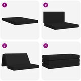 SOFA na razvlačenje 140 x 67 x 45 cm Crna | shoptok.hr