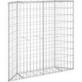 vidaXL Trapezna visoka greda gabion pocinkano jeklo 100x20x10 cm | Shoptok.si
