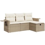 Maison Chic Seti vrtnega pohištva - Vrtna garnitura - Vrtni pohištvo set 4-delna z blazinami bež poli ratan, (21820172) | Shoptok.si