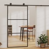 vidaXL klizna vrata od stakla ESG i aluminija 102 x 205 cm crna cijene