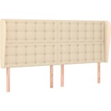 Maison Chic vzglavna omarica - nočna omarica - posteljna omarica z ušesi krem 203x23x118/128 cm blago, (21711761) Cene