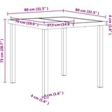 Set vanjskog namještaja 5 pcs Crna i antracit 80 x 80 x 73 cm | Shoptok.si
