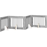  Vrata za pse z stojali 4 pcs Siva Sonoma 80 x 60 cm, (5000232745) | Shoptok.si