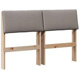 vidaXL tapecirani uzglavlje sivo-smeđa 120 cm čvrsto borovo drvo | shoptok.hr