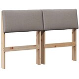 vidaXL tapecirano vzglavje taupe 120 cm masivno borovo les | Shoptok.si