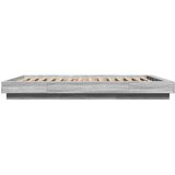 vidaXL Posteljni okvir siva sonoma 135x190 cm inženirski les, (21142677) | Shoptok.si