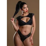 Komplet Naughty Whispers Black-črna-s/m