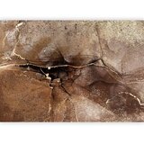  Foto tapeta - Rock abstraction - brown and beige pattern in the style of cracked stone 196x140 Samoljepljiva | shoptok.hr