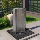  Vrtna fontana srebrna 60,2x37x122,1 cm od nehrđajućeg čelika