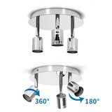 Aigostar Spot svetlo 3xGU10/60W/230V sjajni hrom | Eponuda.com