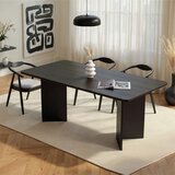 Hanah home linza - crni drveni trpezarijski sto | Eponuda.com