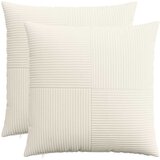  Presvlaka za jastuk 2 pcs ALMELO Krem 60 x 60 cm Kord | shoptok.hr