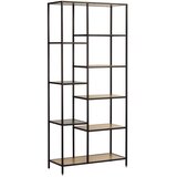 Unique Furniture Crna/u prirodnoj boji biblioteka u dekoru hrasta 80x180x35 cm Altino – | shoptok.hr