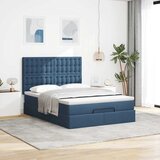  Otomanski okvir kreveta s madracem plavi 140x200cm od tkanine | shoptok.hr