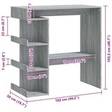  Barski stol sa stalkom siva boja hrasta sonome 100x50x101,5 cm | shoptok.hr