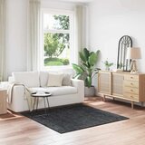  Protuklizni Shaggy Tepih Tamno siva 160 x 160 cm PP | shoptok.hr