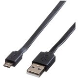 Roline USB kabel USB 2.0 USB-A vtič\, USB-mikro-B vtič 1.00 m črna neoklopljen\, TPE plašč 11.02.8760, (20415720) | Shoptok.si