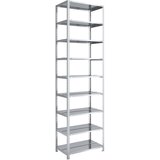 hofe Privijačen regal za dokumentacijo, pocinkan, višina regala 2900 mm, dvostransko, osnovni regal, širina x globina 750 x 600 mm | Shoptok.si