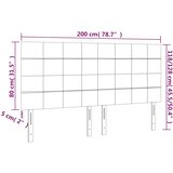  Uzglavlje boje taupe 200x5x118/128 cm tkanina | shoptok.hr