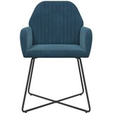  Trpezarijske stolice 4 pcs Baršun Plava 55 x 50 x 84 cm | shoptok.hr