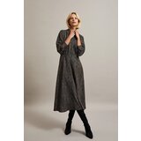Moodo Women's elegant midi dress with small dots - black Cijene