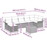 vidaXL set od 8 komada za vrt s jastučićima crni poli ratan akacija | shoptok.hr