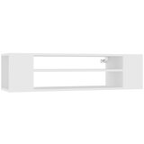Maison Chic Viseča TV omarica - TV enota - Televizijska omarica bela 100x30x26,5 cm iverna plošča, (21700503) | Shoptok.si