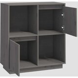  Komoda siva 74 x 35 x 80 cm od masivne borovine | shoptok.hr