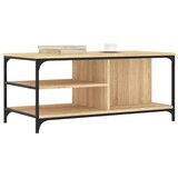  Stolić za kavu boja hrasta 100 x 50 x 45 cm konstruirano drvo | shoptok.hr